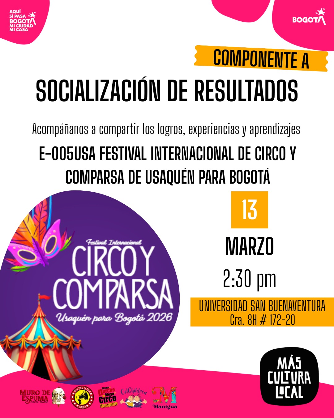 Cierre del Festival Internacional de Circo y Comparsa de Usaquén para Bogotá